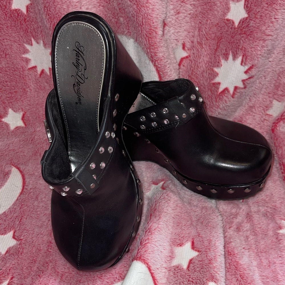 Harley Davidson Platform Wedges Size 6